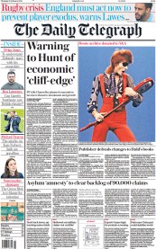 The Daily Telegraph (UK) Newspaper Front Page for 23 February 2023