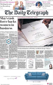 The Daily Telegraph (UK) Newspaper Front Page for 23 March 2018