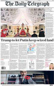 The Daily Telegraph front page for 23 April 2025