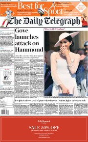 The Daily Telegraph (UK) Newspaper Front Page for 23 May 2018