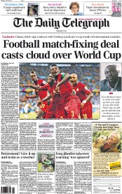 The Daily Telegraph (UK) Newspaper Front Page for 23 June 2014