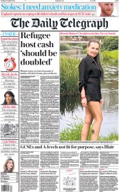 The Daily Telegraph (UK) Newspaper Front Page for 23 August 2022