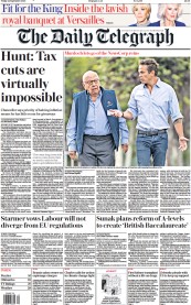 The Daily Telegraph (UK) Newspaper Front Page for 23 September 2023