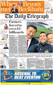 The Daily Telegraph (UK) Newspaper Front Page for 24 October 2015