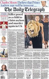 The Daily Telegraph front page for 24 January 2023
