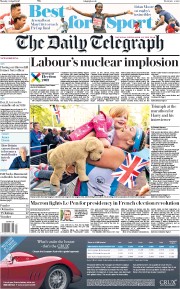 The Daily Telegraph (UK) Newspaper Front Page for 24 April 2017