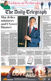 The Daily Telegraph (UK) Newspaper Front Page for 24 April 2019