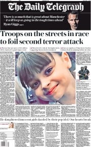 The Daily Telegraph (UK) Newspaper Front Page for 24 May 2017