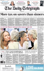 The Daily Telegraph (UK) Newspaper Front Page for 24 June 2014