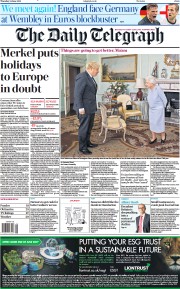 The Daily Telegraph (UK) Newspaper Front Page for 24 June 2021