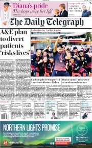 The Daily Telegraph (UK) Newspaper Front Page for 24 July 2017