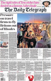 The Daily Telegraph (UK) Newspaper Front Page for 24 July 2023