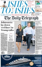 The Daily Telegraph (UK) Newspaper Front Page for 24 August 2019