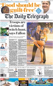 The Daily Telegraph (UK) Newspaper Front Page for 24 September 2016
