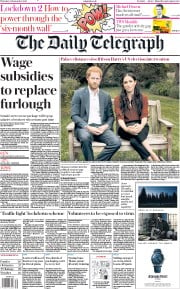 The Daily Telegraph (UK) Newspaper Front Page for 24 September 2020