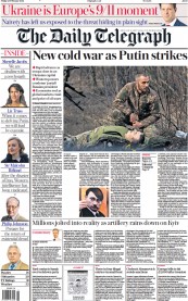 The Daily Telegraph (UK) Newspaper Front Page for 25 February 2022