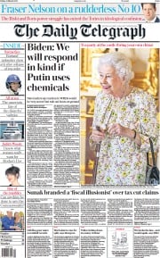 The Daily Telegraph (UK) Newspaper Front Page for 25 March 2022