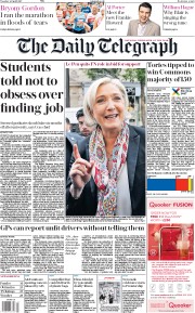 The Daily Telegraph (UK) Newspaper Front Page for 25 April 2017