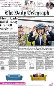 The Daily Telegraph (UK) Newspaper Front Page for 25 May 2018