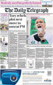 The Daily Telegraph (UK) Newspaper Front Page for 25 June 2022