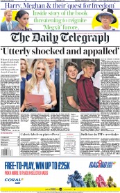 The Daily Telegraph (UK) Newspaper Front Page for 25 July 2020