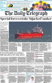 The Daily Telegraph (UK) Newspaper Front Page for 26 October 2020