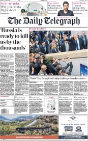 The Daily Telegraph (UK) Newspaper Front Page for 26 January 2018