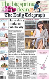 The Daily Telegraph (UK) Newspaper Front Page for 26 March 2016