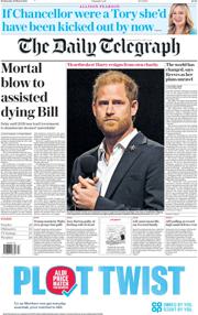 The Daily Telegraph front page for 26 March 2025