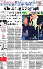 The Daily Telegraph (UK) Newspaper Front Page for 26 April 2023