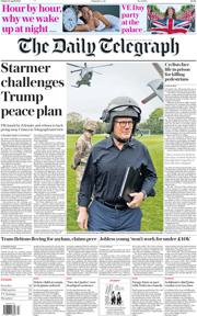 The Daily Telegraph front page for 26 April 2025