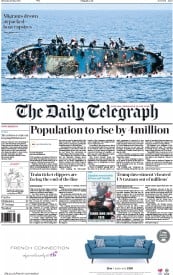 The Daily Telegraph (UK) Newspaper Front Page for 26 May 2016
