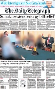 The Daily Telegraph front page for 26 May 2022