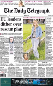 The Daily Telegraph Newspaper Front Page (UK) for 27 October 2011