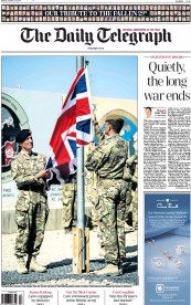 The Daily Telegraph (UK) Newspaper Front Page for 27 October 2014