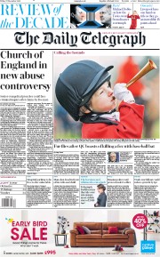 The Daily Telegraph (UK) Newspaper Front Page for 27 December 2019