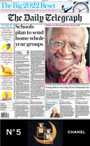 The Daily Telegraph (UK) Newspaper Front Page for 27 December 2021