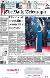 The Daily Telegraph (UK) Newspaper Front Page for 27 January 2016