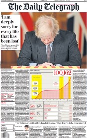 The Daily Telegraph (UK) Newspaper Front Page for 27 January 2021