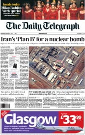 The Daily Telegraph (UK) Newspaper Front Page for 27 February 2013