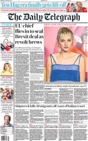 The Daily Telegraph (UK) Newspaper Front Page for 27 February 2023