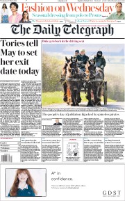 The Daily Telegraph (UK) Newspaper Front Page for 27 March 2019