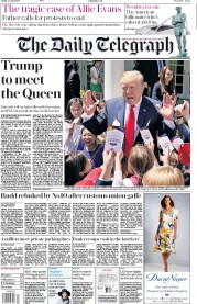 The Daily Telegraph (UK) Newspaper Front Page for 27 April 2018