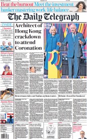 The Daily Telegraph (UK) Newspaper Front Page for 27 April 2023