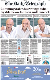 The Daily Telegraph (UK) Newspaper Front Page for 27 May 2021