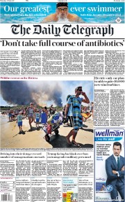 The Daily Telegraph (UK) Newspaper Front Page for 27 July 2017
