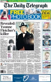 The Daily Telegraph (UK) Newspaper Front Page for 27 August 2011