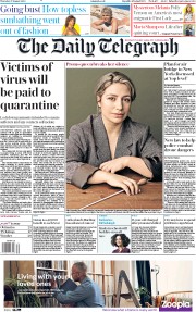 The Daily Telegraph (UK) Newspaper Front Page for 27 August 2020