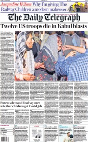 The Daily Telegraph (UK) Newspaper Front Page for 27 August 2021