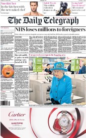The Daily Telegraph (UK) Newspaper Front Page for 28 October 2016